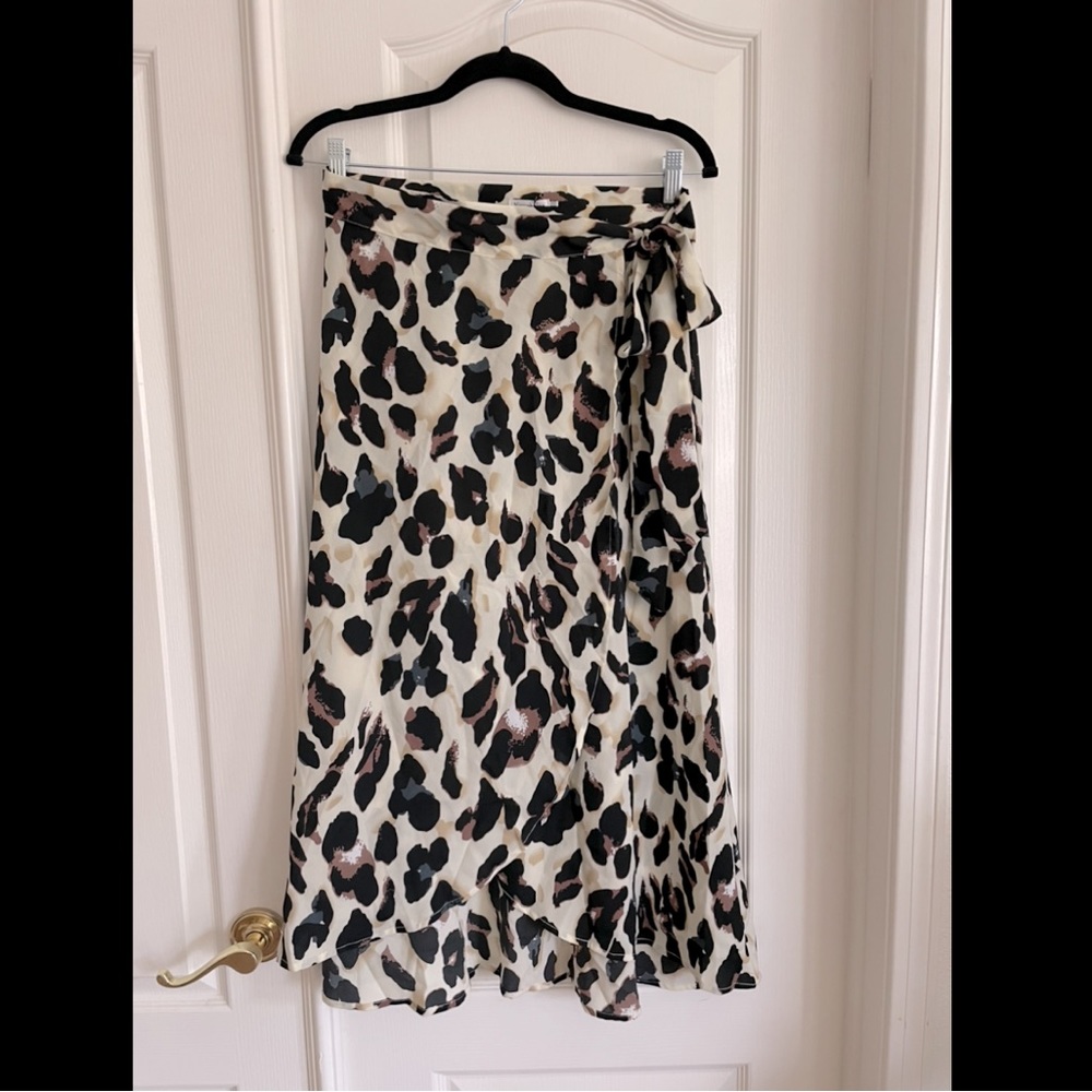 Leopard wrap skirt